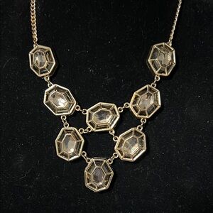 Elegant Gold-Tone Geometric Necklace